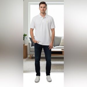 Tommy Bahama White Polo Shirt with Yellow Logo